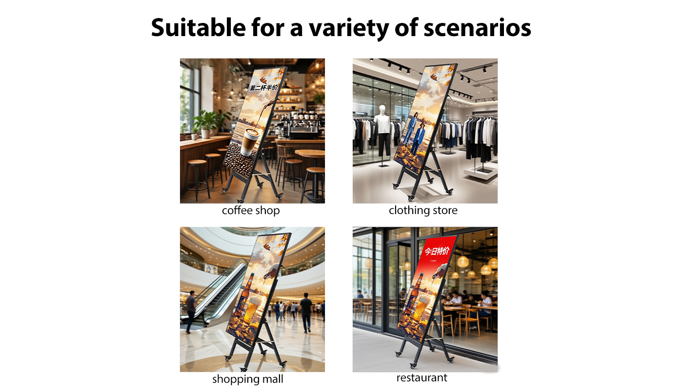 portable digital signage screen applications