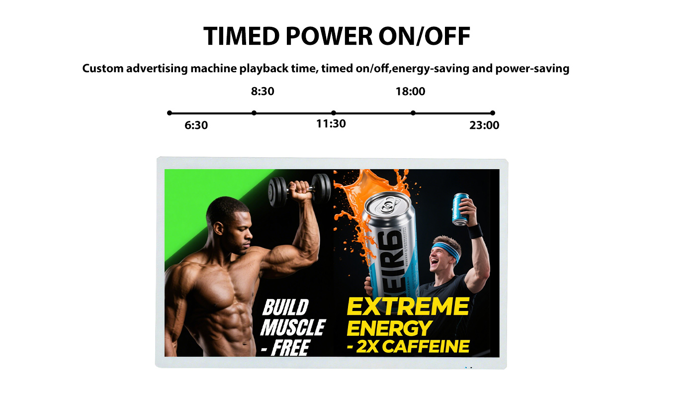 elevator digital signage can timed power on/of