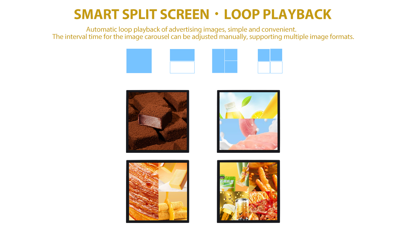smart split advertising LCD screen