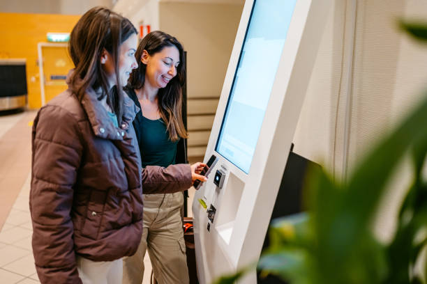 LCD cash payment kiosk