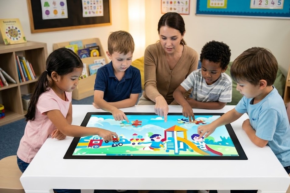 Interaktiver Multi-Touch-LCD-Tisch