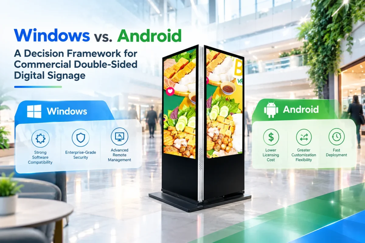 A Decision Framework for Commercial Double-Sided Digital Signage